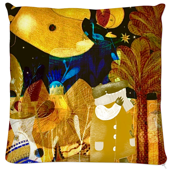 Coussin.Collection Souffle de Décembre. Illustrations Etolessence.