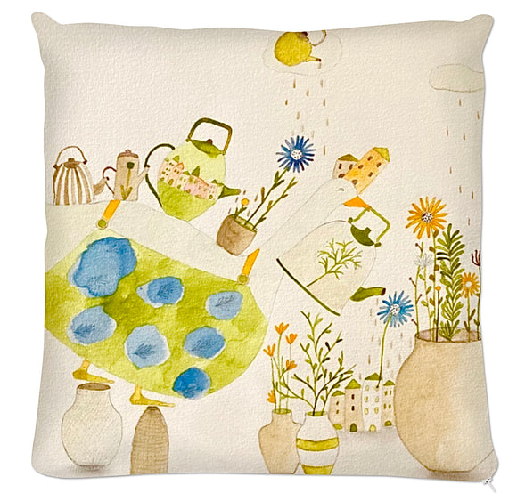 Coussin.Collection Rieplume la petite oie. Illustrations Etolessence.