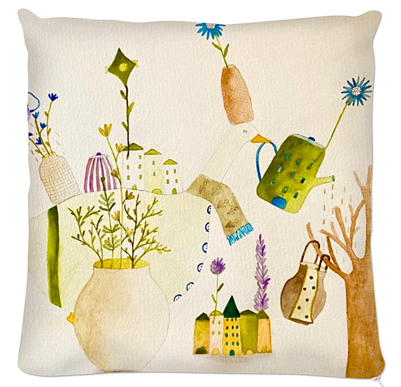 Coussin.Collection Rieplume la petite oie. Illustrations Etolessence.