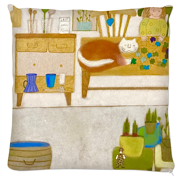 Coussin.Collection Madalune et Ninor. Illustrations Etolessence